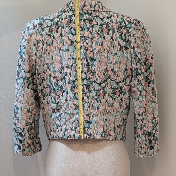 Vintage H&M Cropped Floral Print Blazer Jacket - Picture 5 of 10